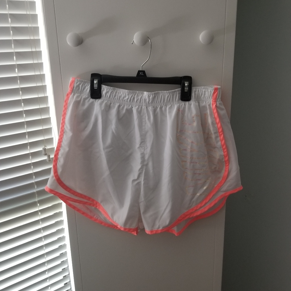 Nike white and orange shorts